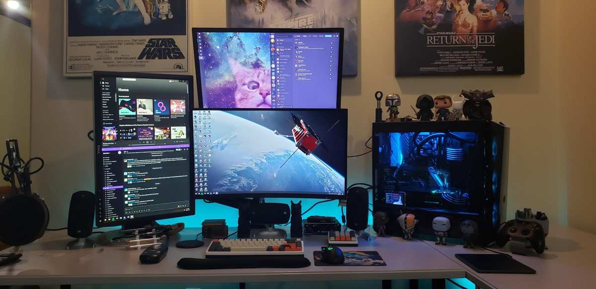 three gaming setups comparison