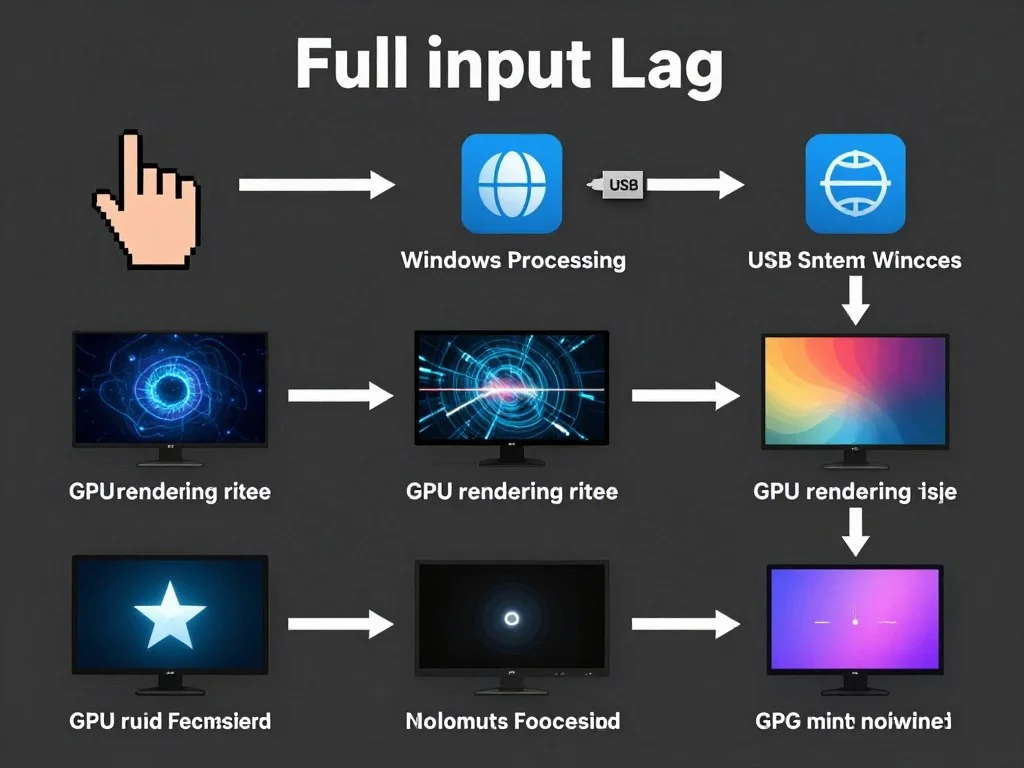 touchscreen display lag vs input lag diagram