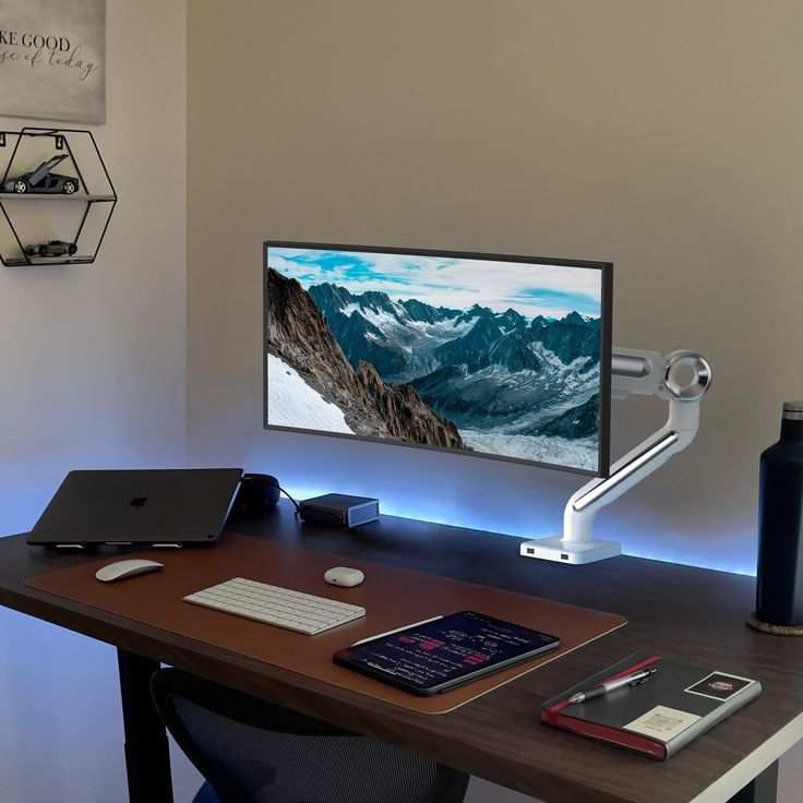 touchscreen monitor arm mount setup