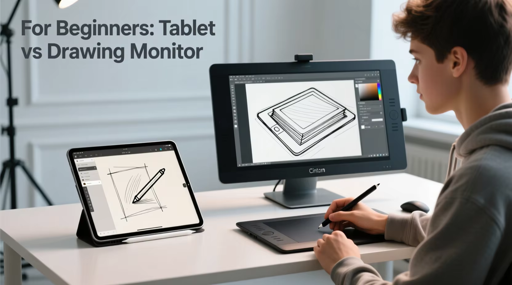 touchscreen monitor vs graphics tablet comparison