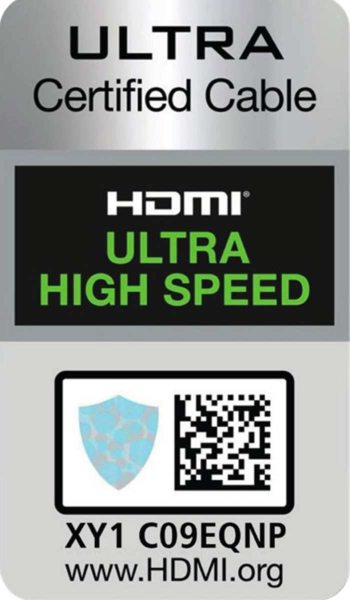 Ultra High Speed HDMI certification label