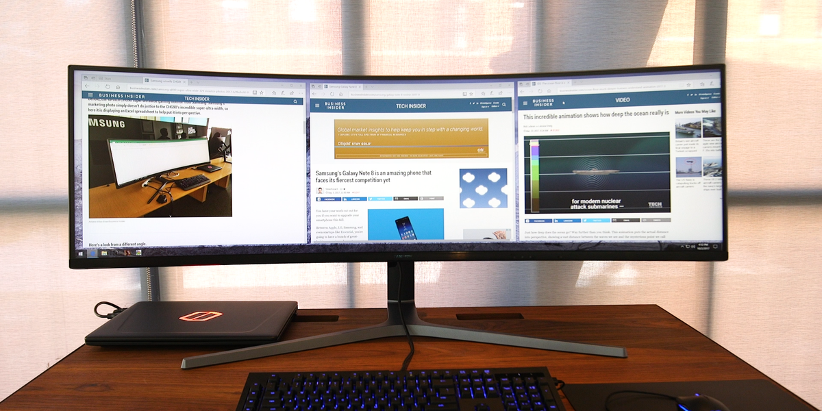 ultrawide monitor split screen productivity