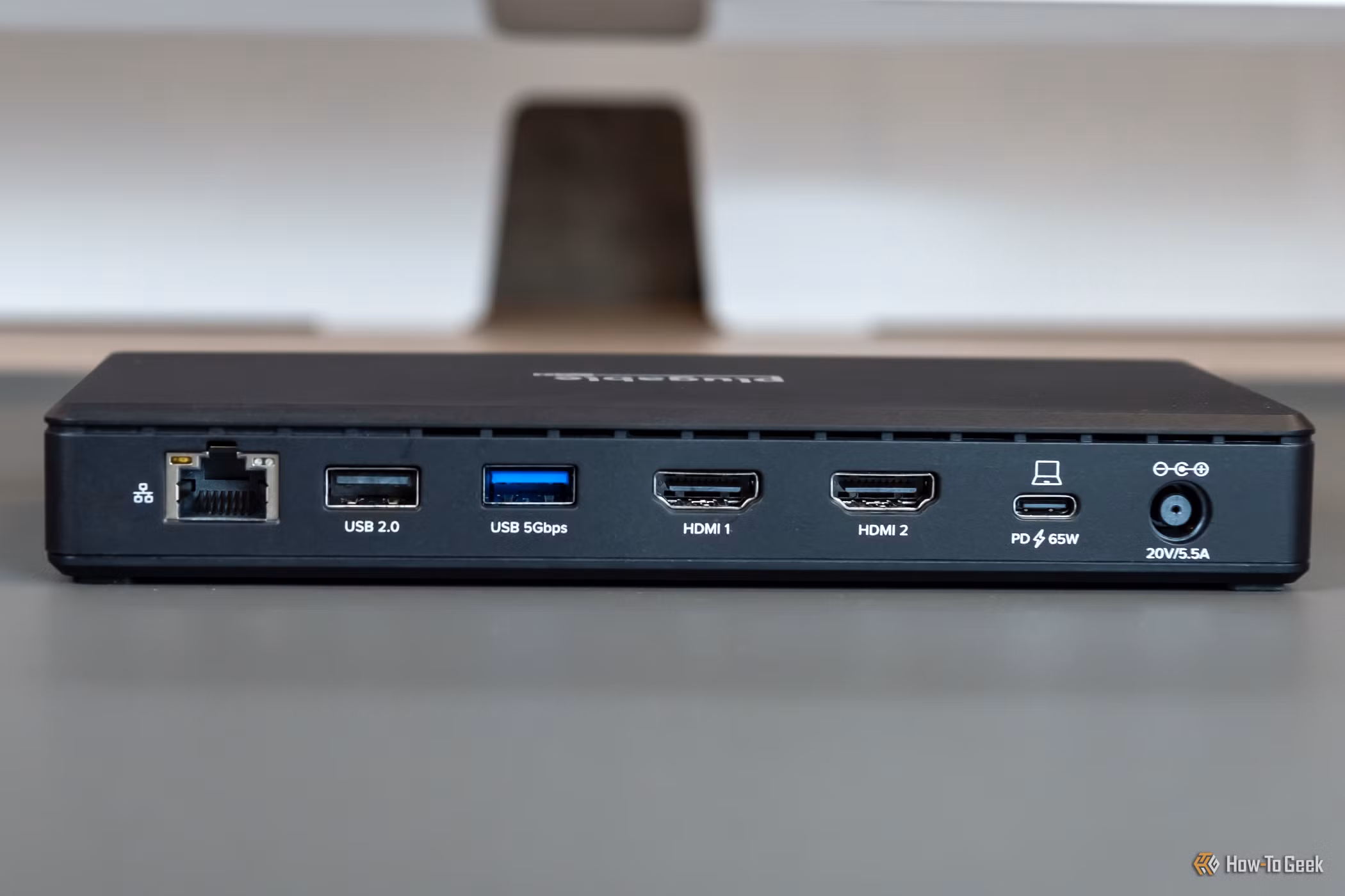 USB-C docking station rear ports diagram