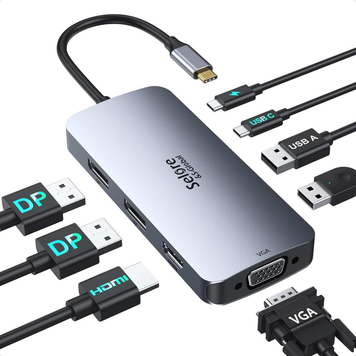 USB-C hub with HDMI and power delivery