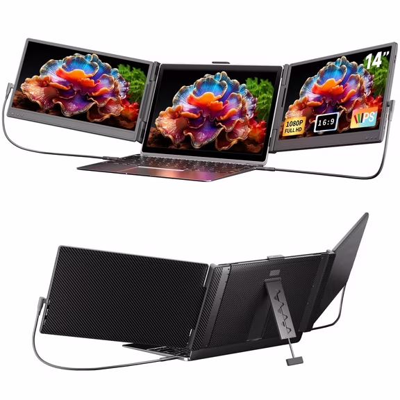USB-C port on portable mini LED monitor