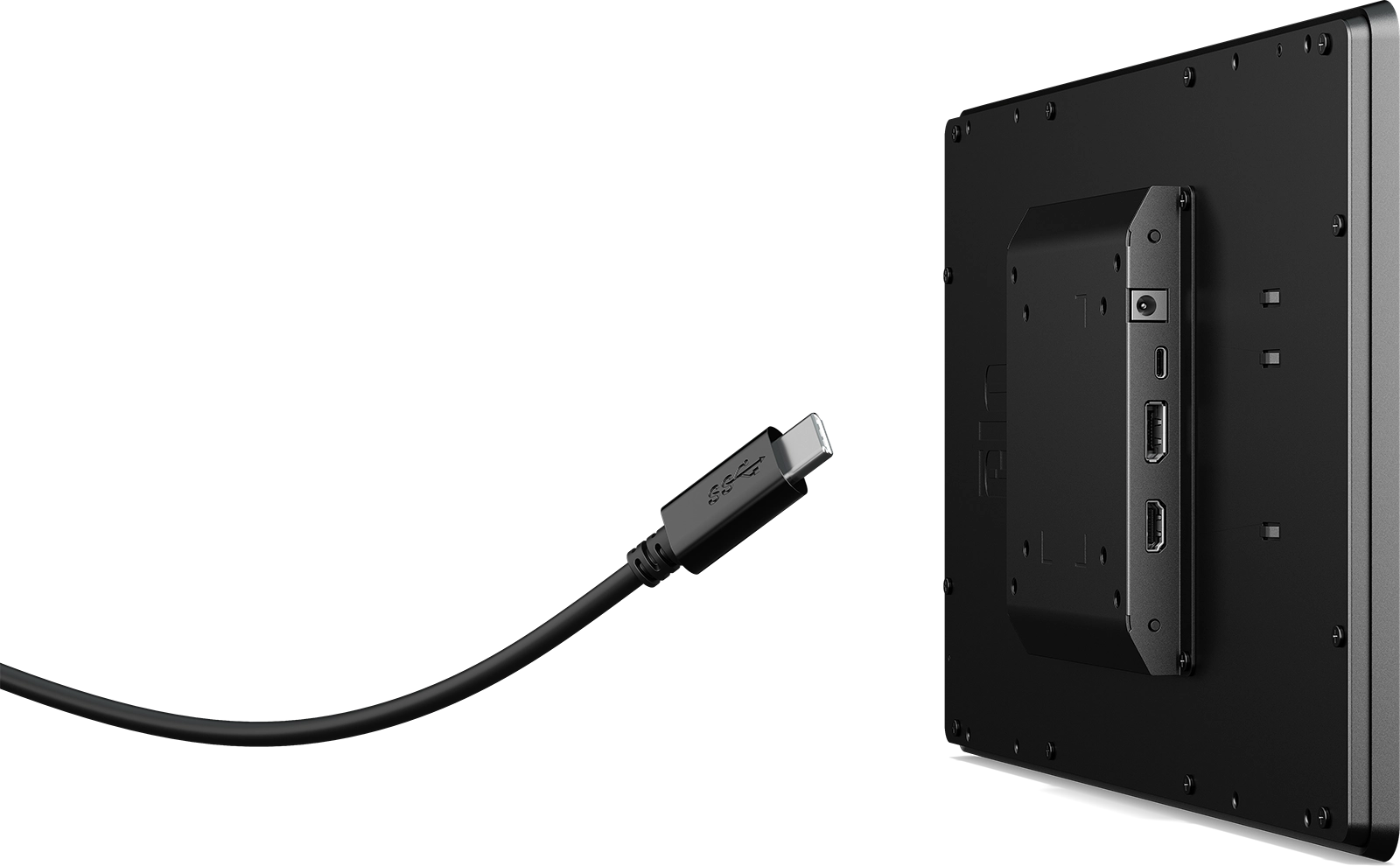USB cable connection touchscreen monitor