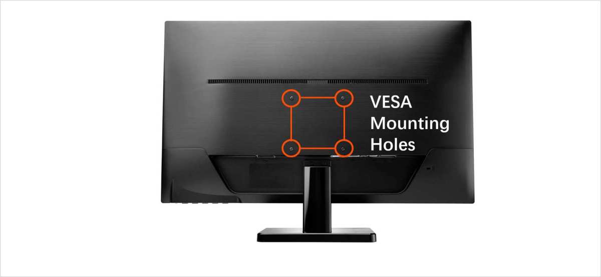 VESA mounting holes touchscreen monitor back