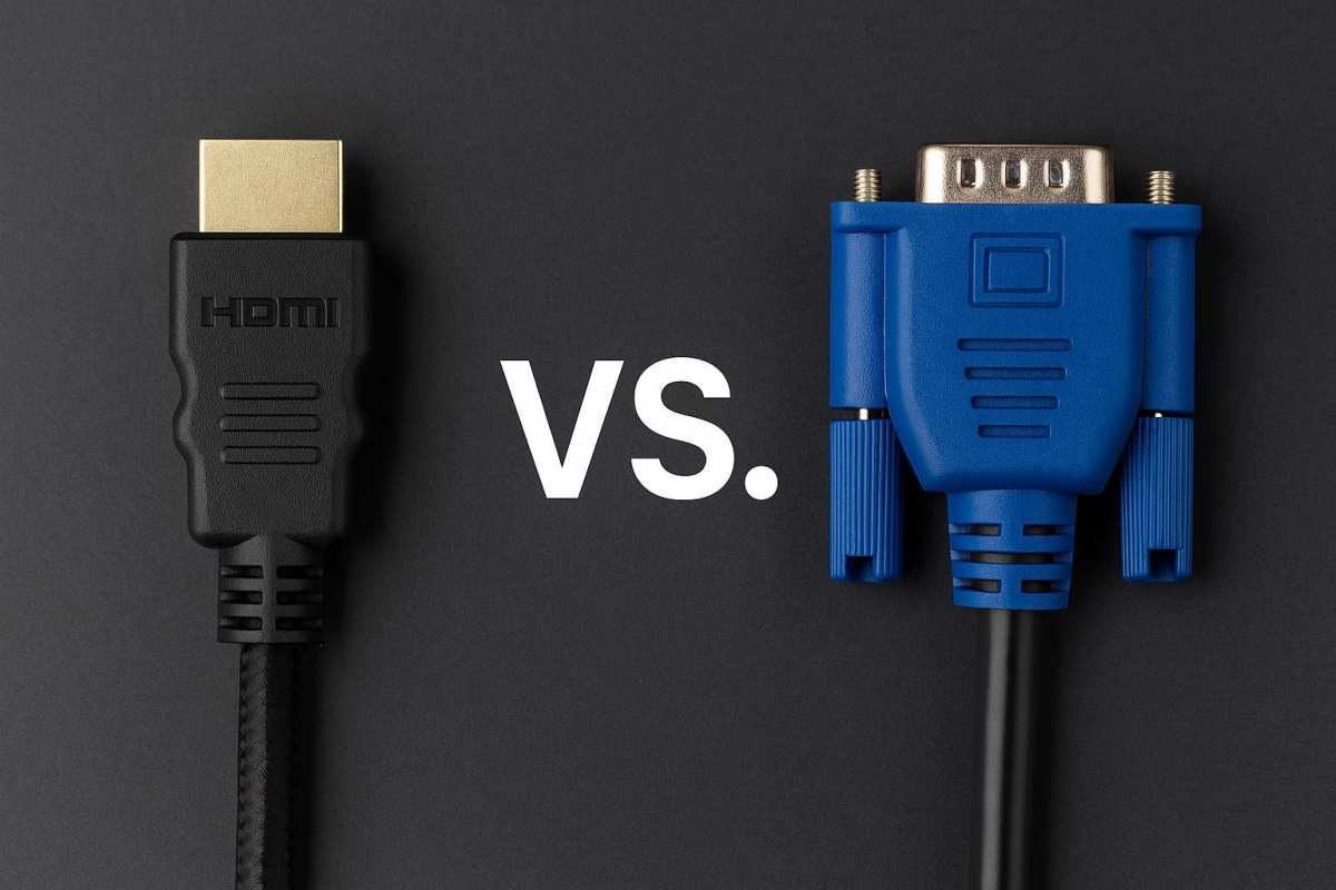 VGA vs HDMI cables side by side comparison