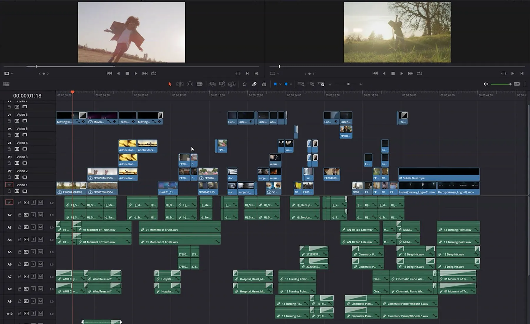 video editing timeline 4K VRAM usage
