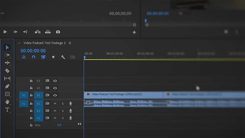 video editing timeline on touchscreen