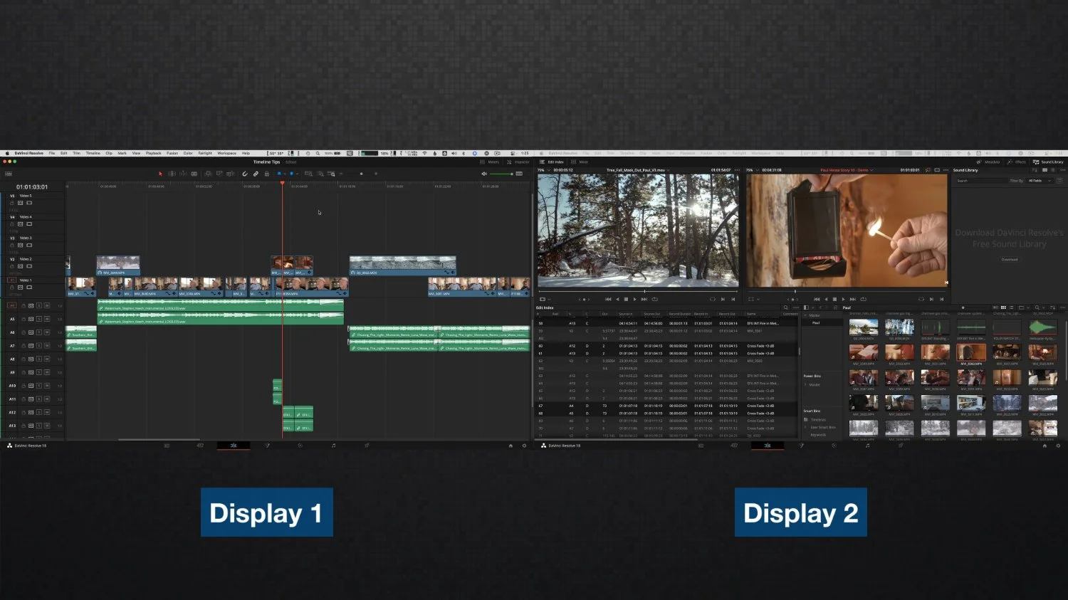 video editing timeline workspace