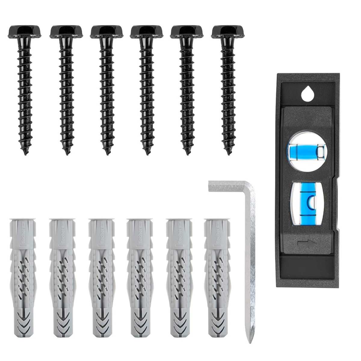wall-mounted dual monitor arm bracket attached to studs