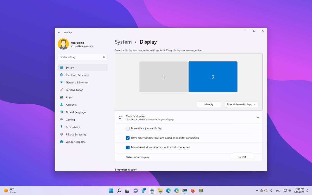 Windows display scaling settings per-monitor
