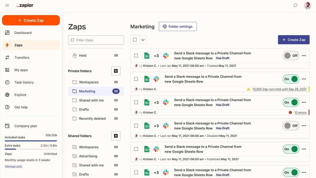 Zapier OpenAI integration screenshot