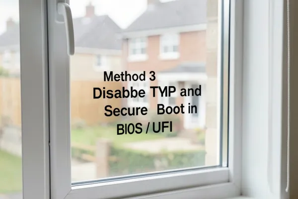 Method 3: Disable TPM and Secure Boot in BIOS / UEFI