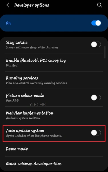 Developer Options Samsung