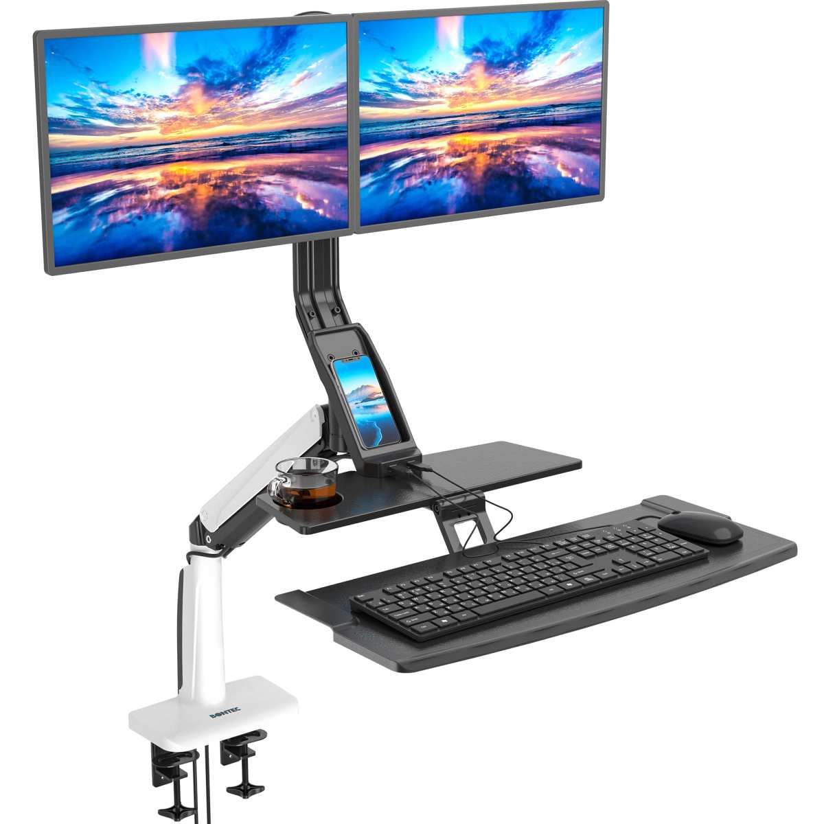dual monitor workstation