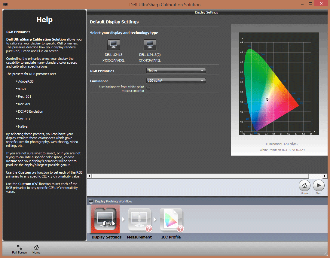 factory calibration color mismatch