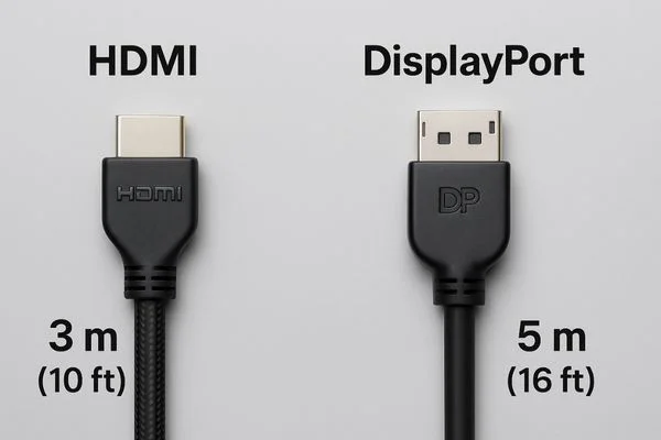 HDMI vs DisplayPort cables