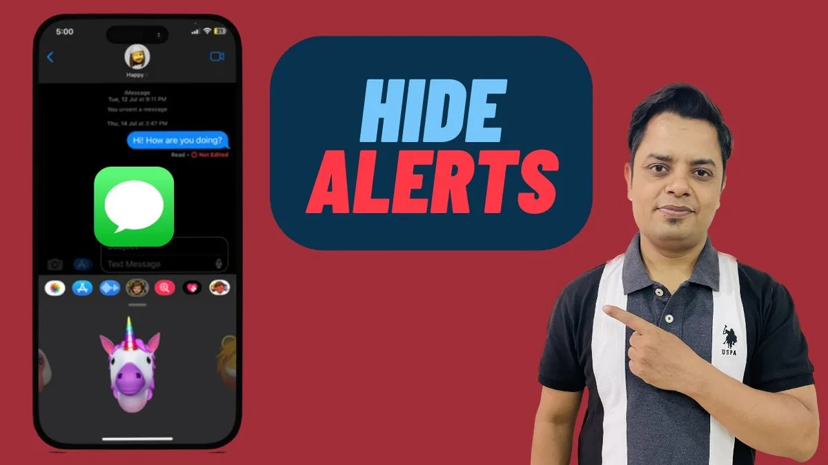 iMessage Hide Alerts toggle