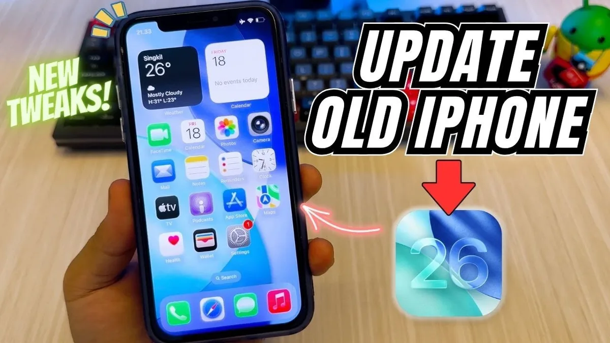 iOS update iPhone screen