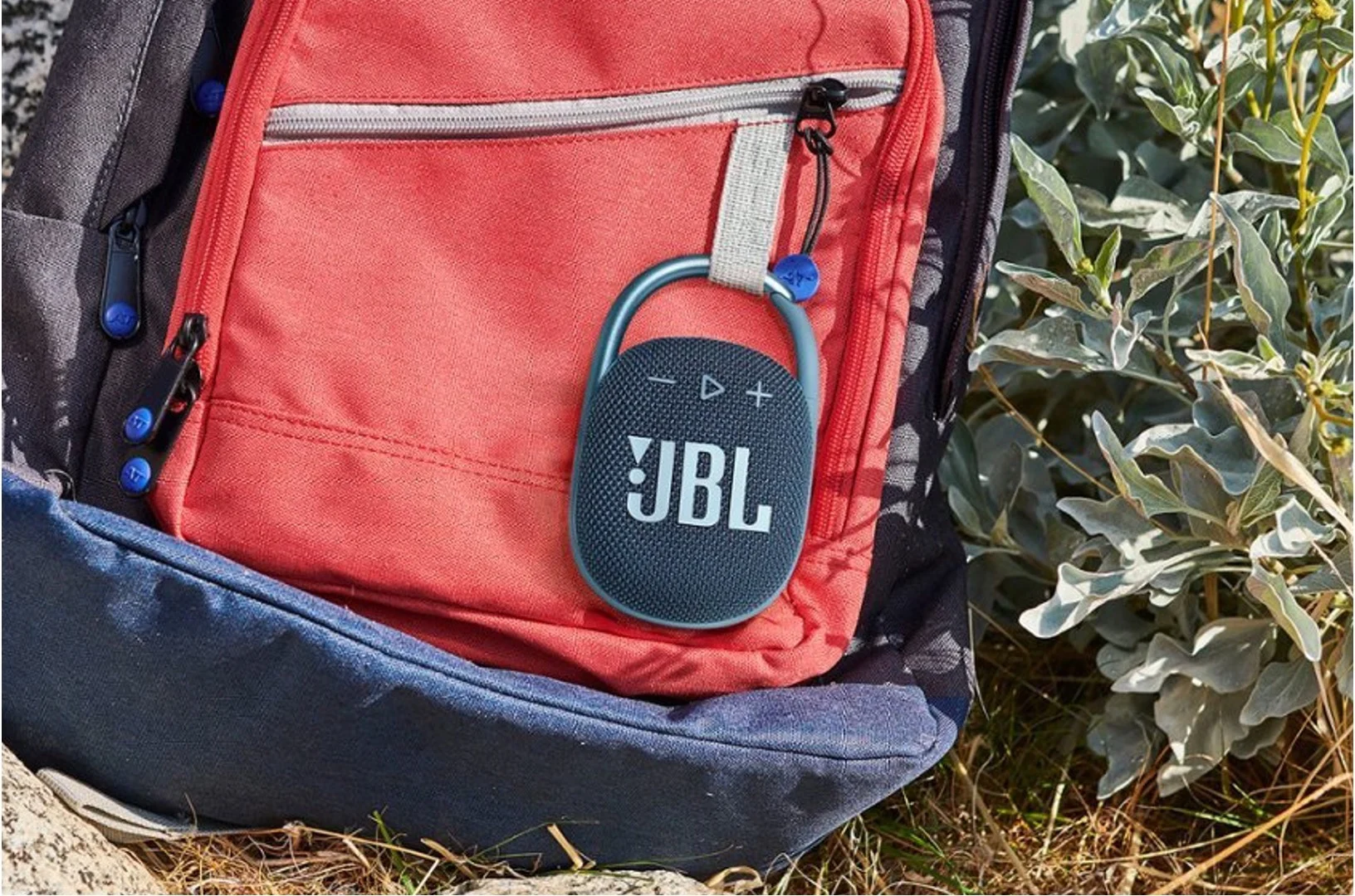 JBL Clip 4 on backpack