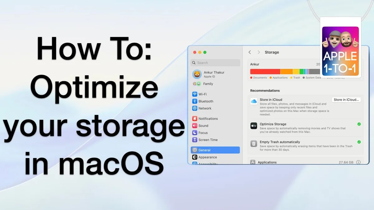 macOS Optimize Storage settings