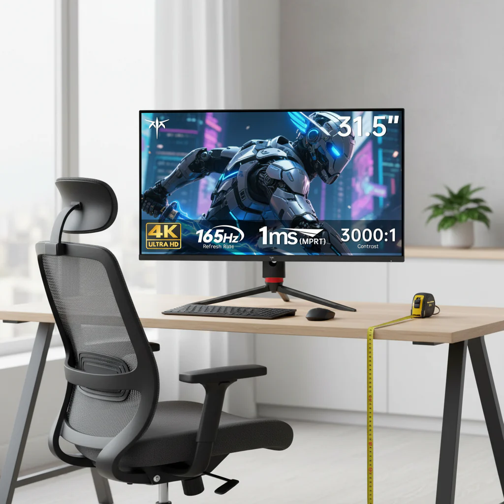 monitor calibration viewing distance desk setup