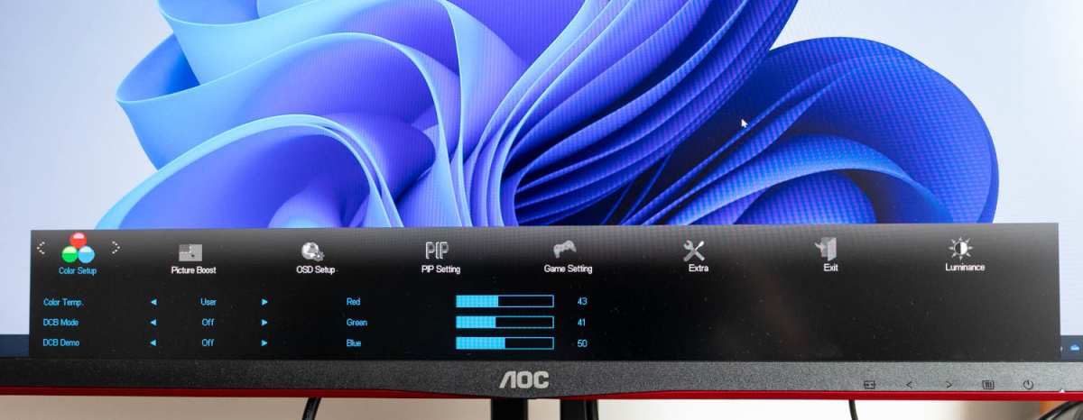 monitor OSD RGB sliders