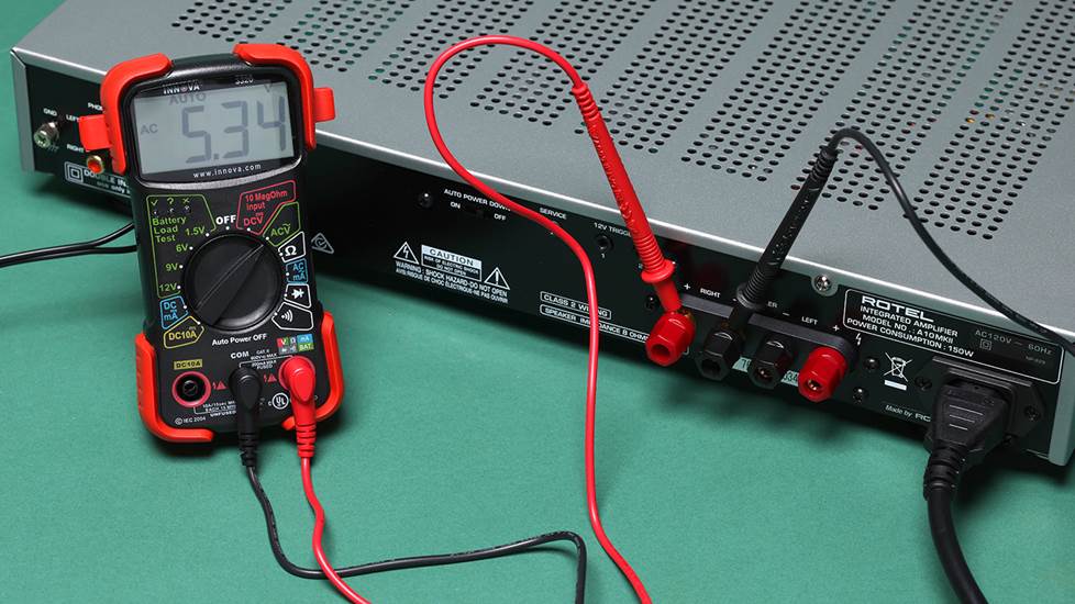 multimeter testing speaker