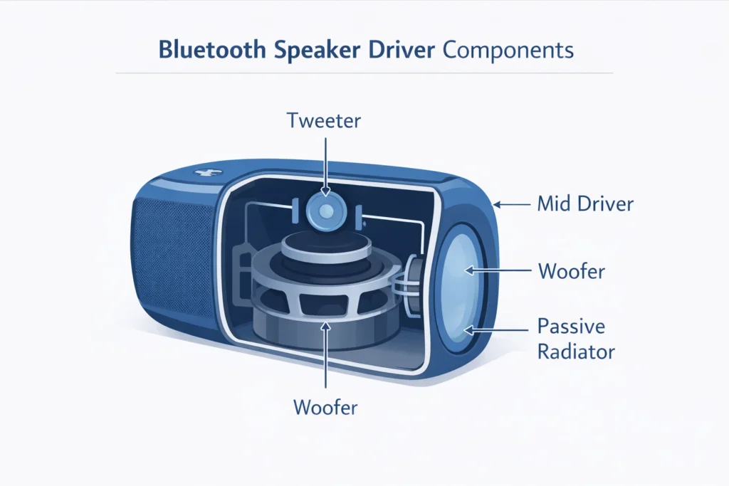 waterproof speaker internal components