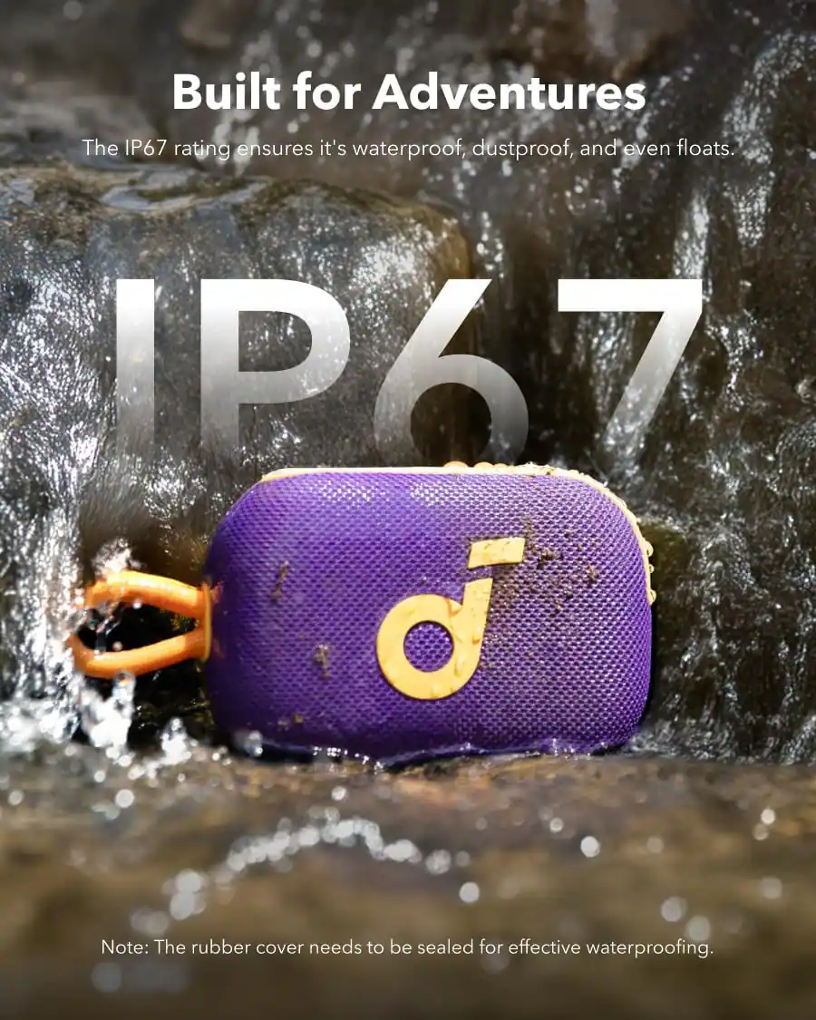 waterproof speaker IP67 label