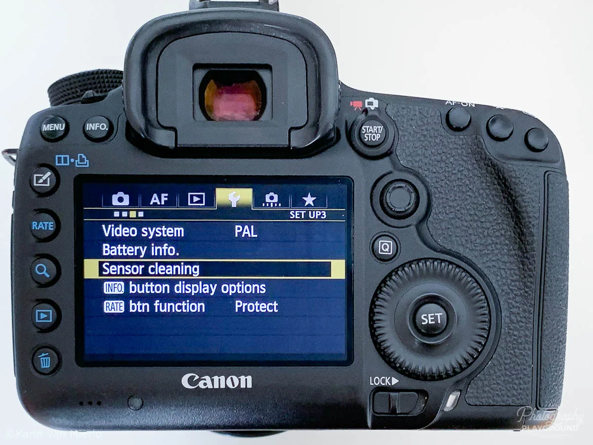 camera sensor cleaning mode