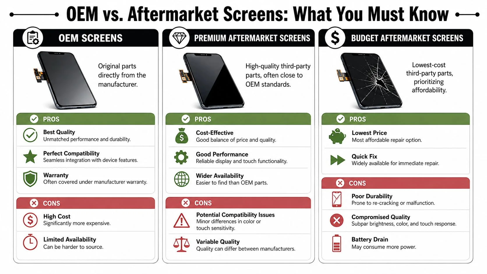 Genuine Apple display vs. aftermarket display
